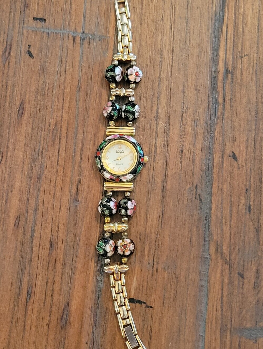 Vintage Vanity Fair Cloisonne Beaded Watch - Picture 6 of 9